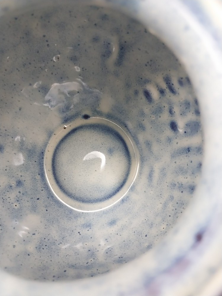 Ceramic Pottery Jug Blue White Glazed Decorative Kitchenware Home Decor Vase