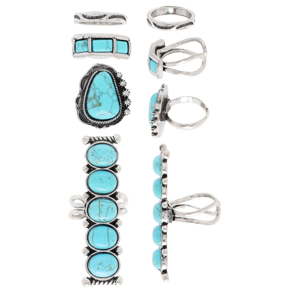 4 piece Vintage Western Ring Set