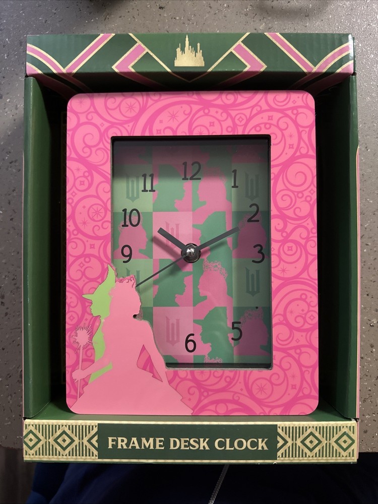 Wicked For Good Glinda Elphaba mini desk top clock