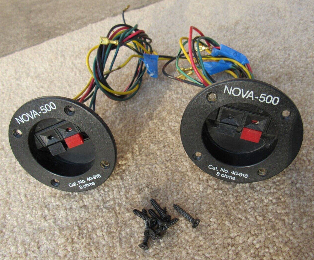 Pair Realistic Nova 500 42-916 Crossovers Original Speaker Terminals Working VG