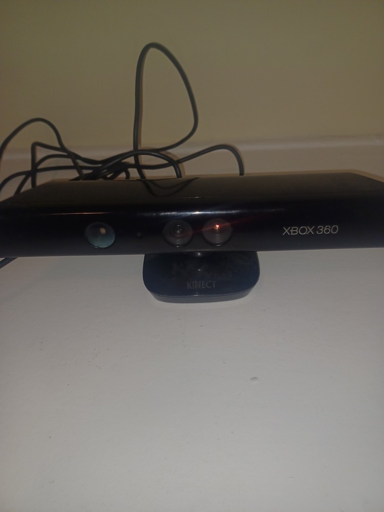 Xbox 360 Kinect Sensor Black Complete With Power AC Adapter Microsoft works