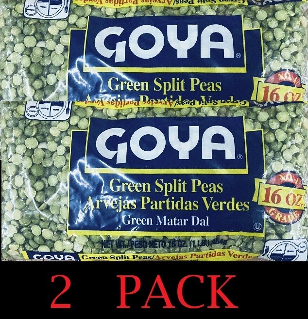 2x Goya Dry Green Split Peas 16 oz Bag - No 1 Grade - 2 PACK