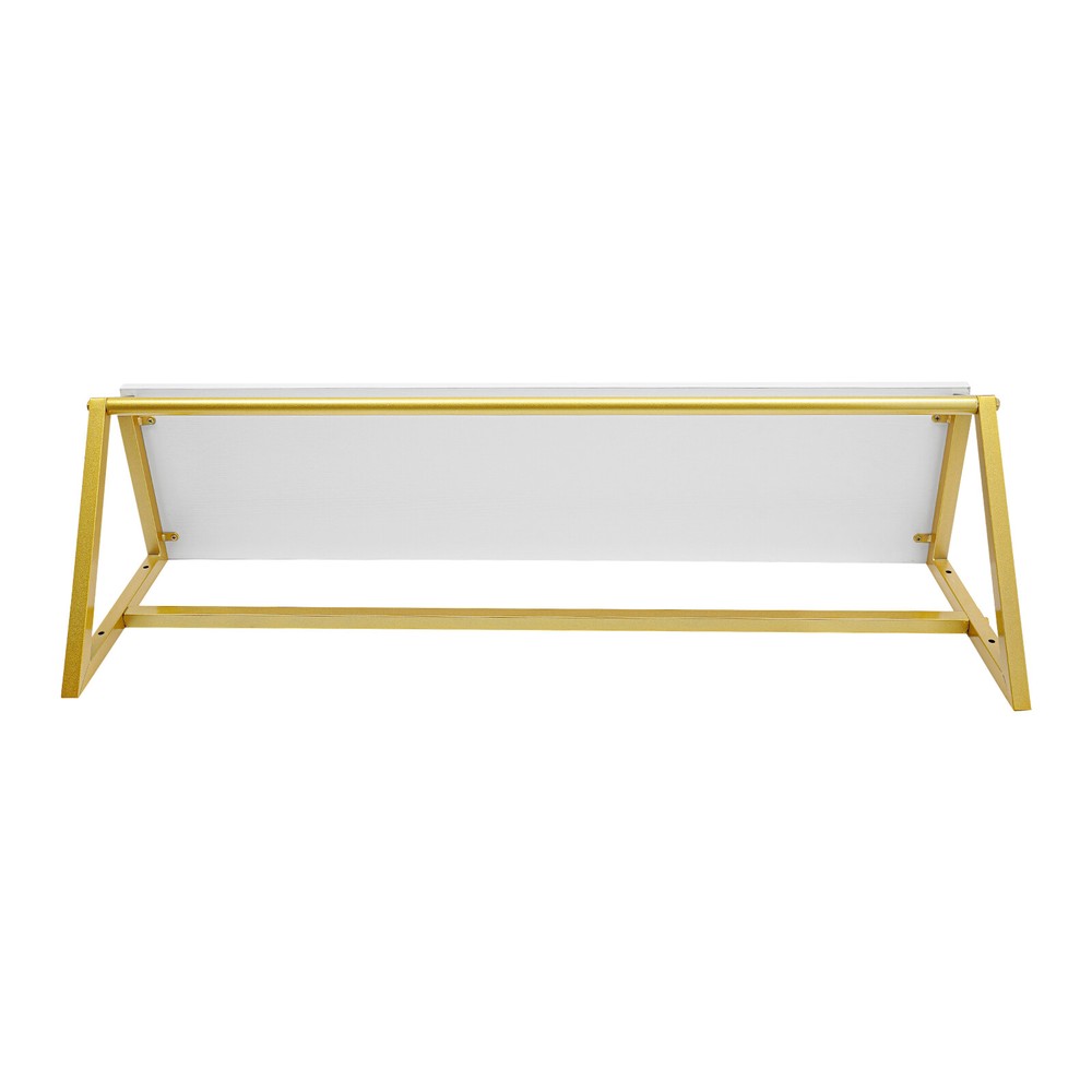 Clothes Rack w/ Top Shelf Wall Mounted Garment Rack Display Hanging Clothes Rack