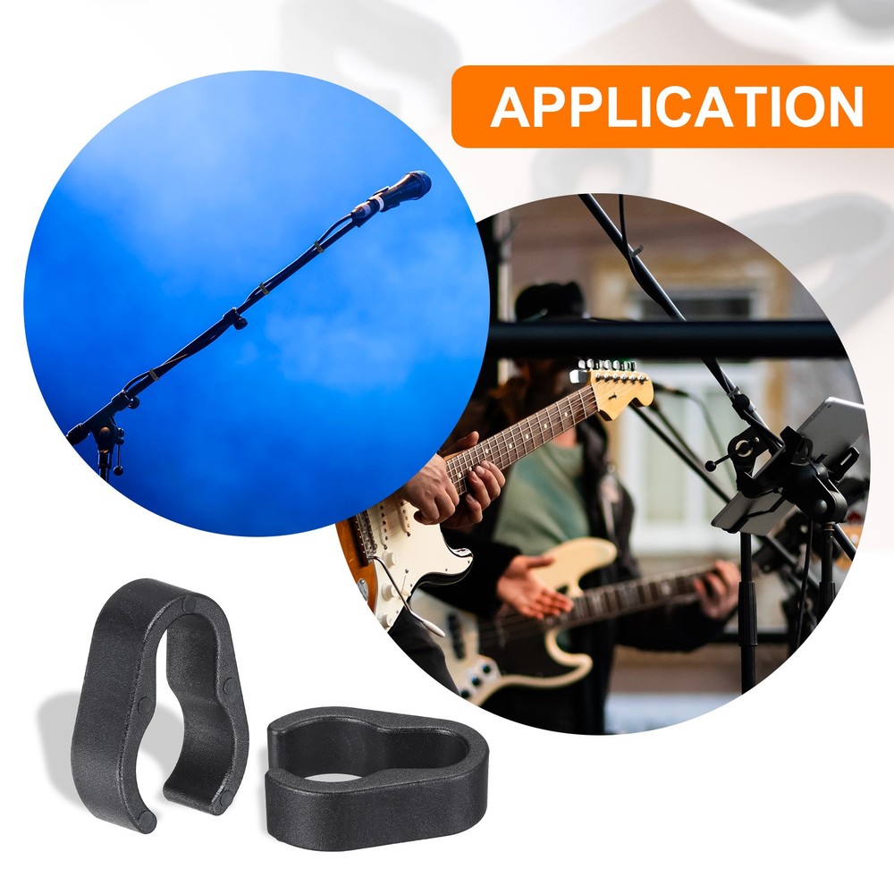 30Pcs 19mm Microphone Cable Clips Universal Microphone Stand Cable Clips