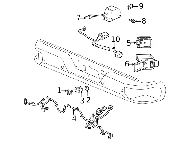 Genuine GM Park Sensor Bracket 84590523