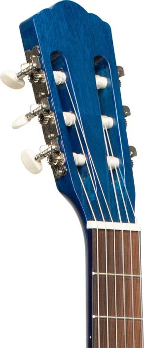 4/4 classical guitar with linden top, blue