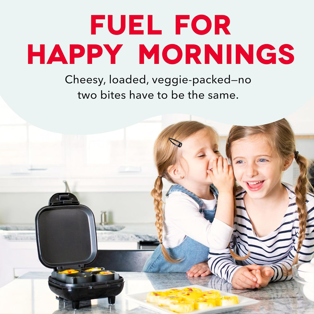 Deluxe Egg Bite Maker - Electric Egg Bite Maker for Healthy Protein Snacks - Qui
