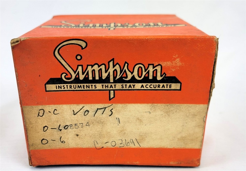 Simpson Instruments Model #8574 C-03691 Panel Meter NOS ~ T244E