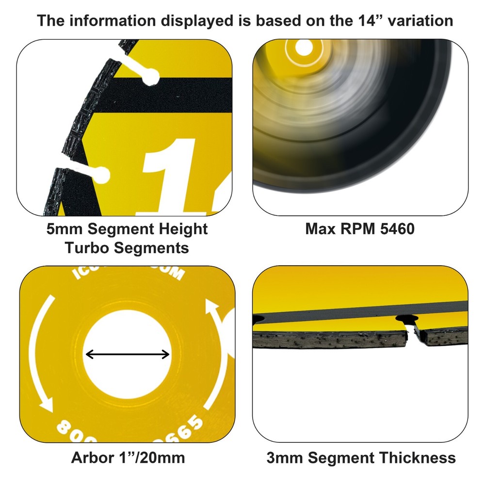 14" Ductile Iron Premium Diamond Blade