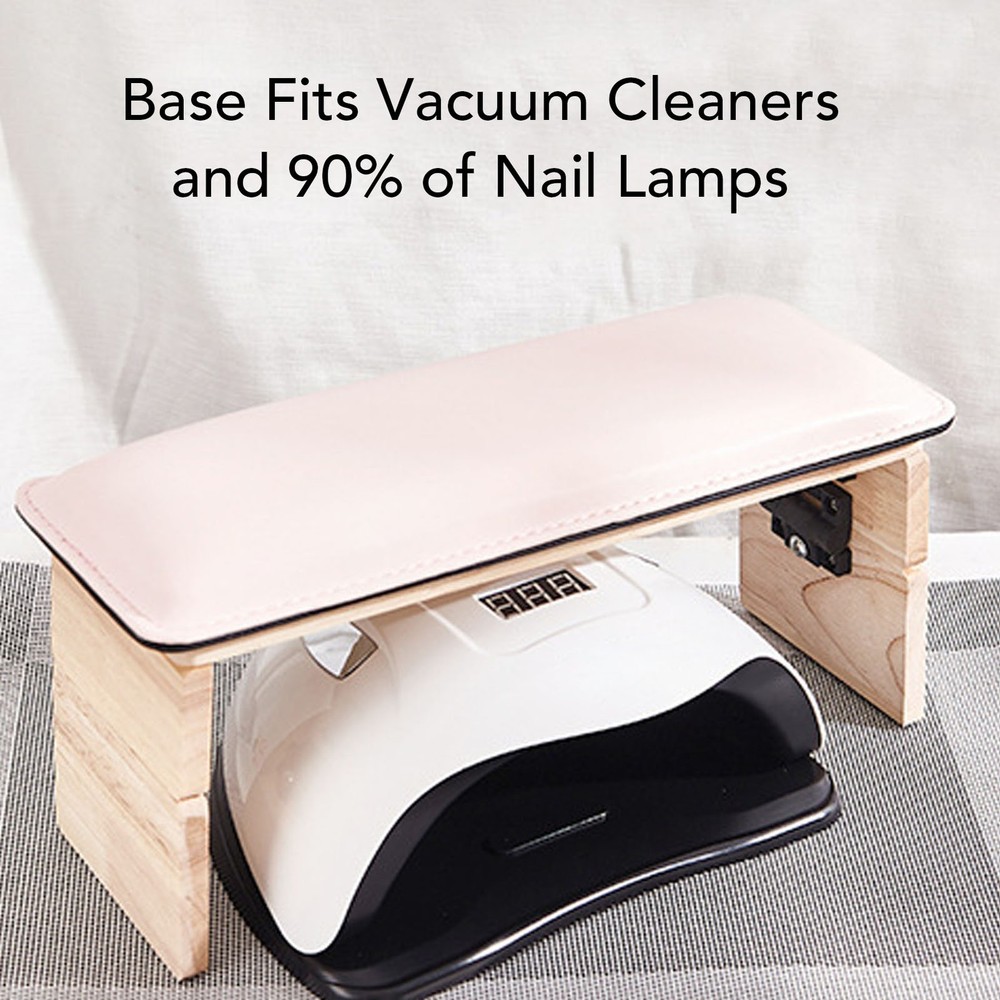 2-Foldable PU Leather Nail Hand Rest 3 Adjustable Heights For Nail Tech Salon