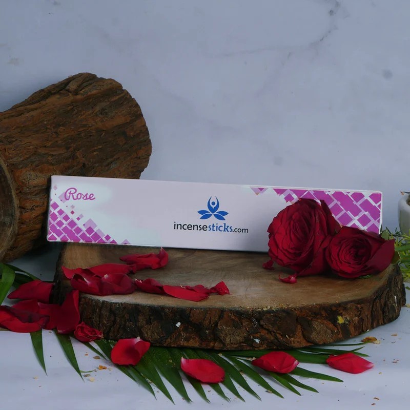 Rose Incense 10" inch 12 Sticks Pack: 1 Pack