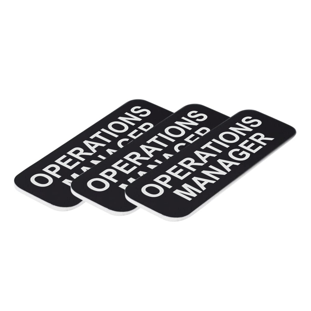 Operations Manager 1 x 3" Name Tag, (3 Pack)