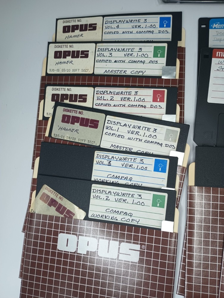 lot of vintage computer disk