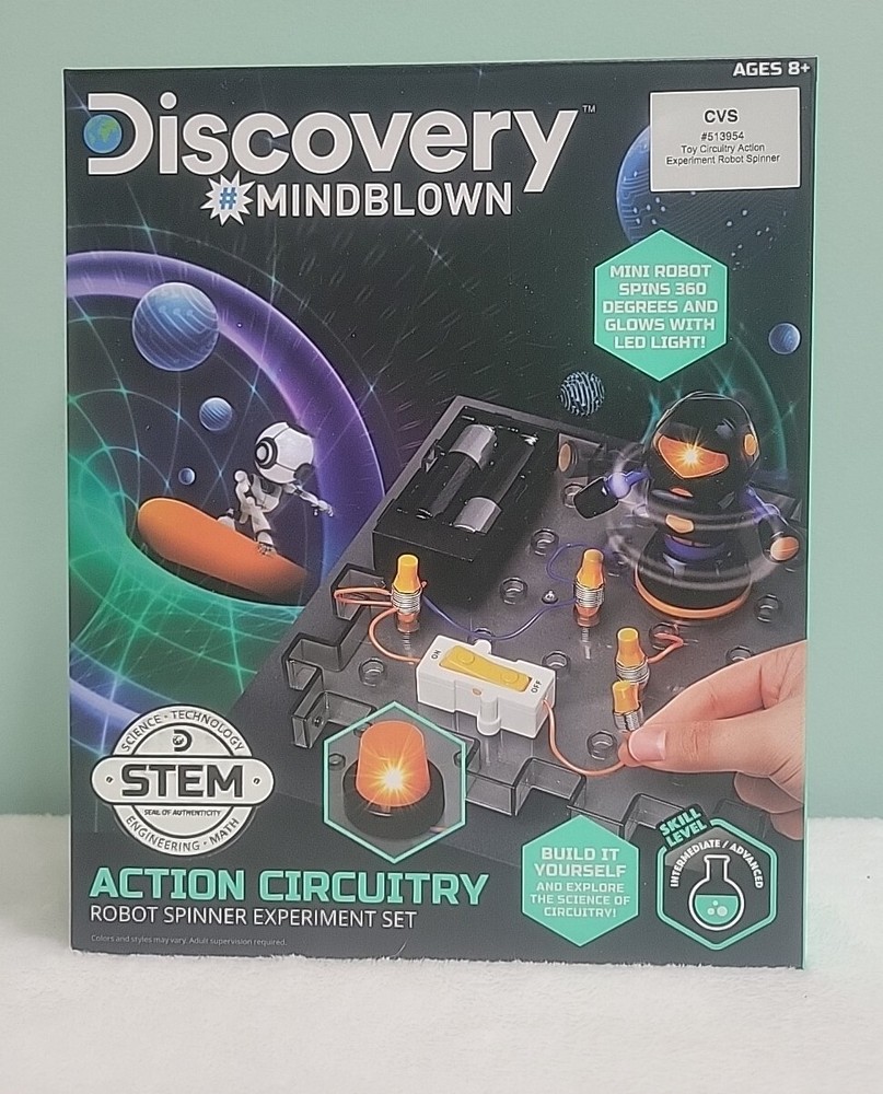 DISCOVERY MINDBLOWN ACTION CIRCUITRY ROBOT SPINNER EXPERIMENT SET - Kids 8+- NEW