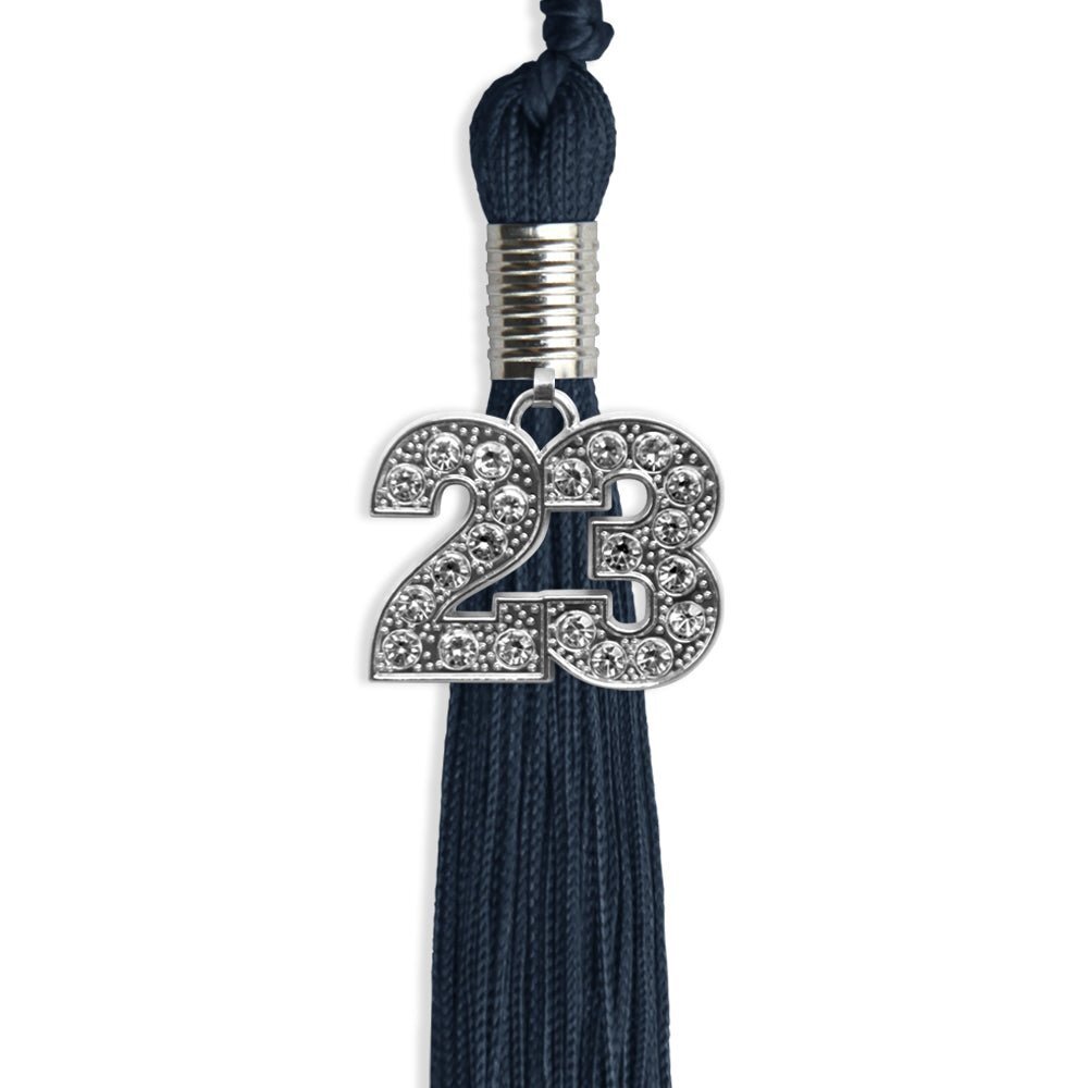 Endea Graduation Navy Blue Tassel With Silver Date Drop