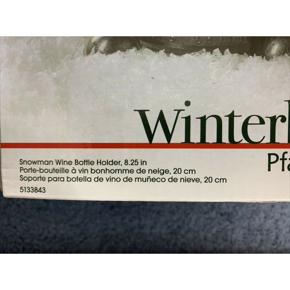 Pfaltzgraff Winterberry Snowman Wine Bottle Holder