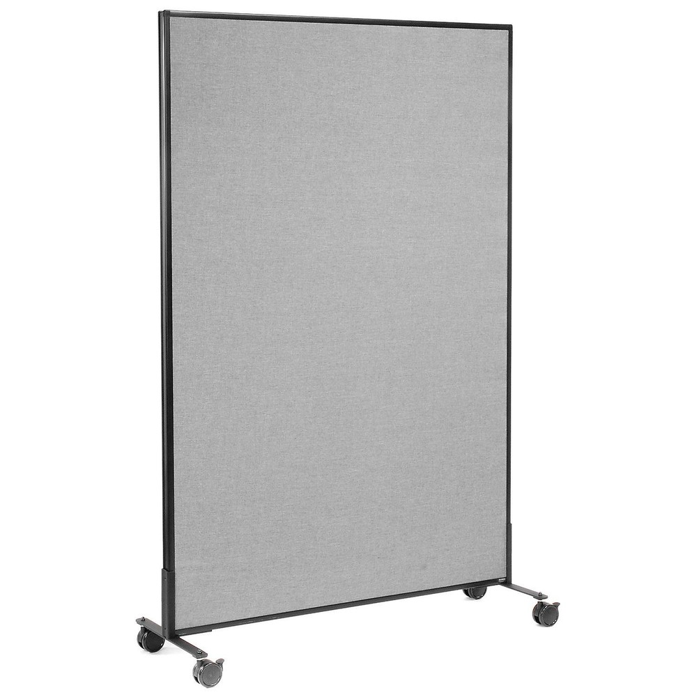 48-1/4"W x 75"H Mobile Office Partition Panel Gray