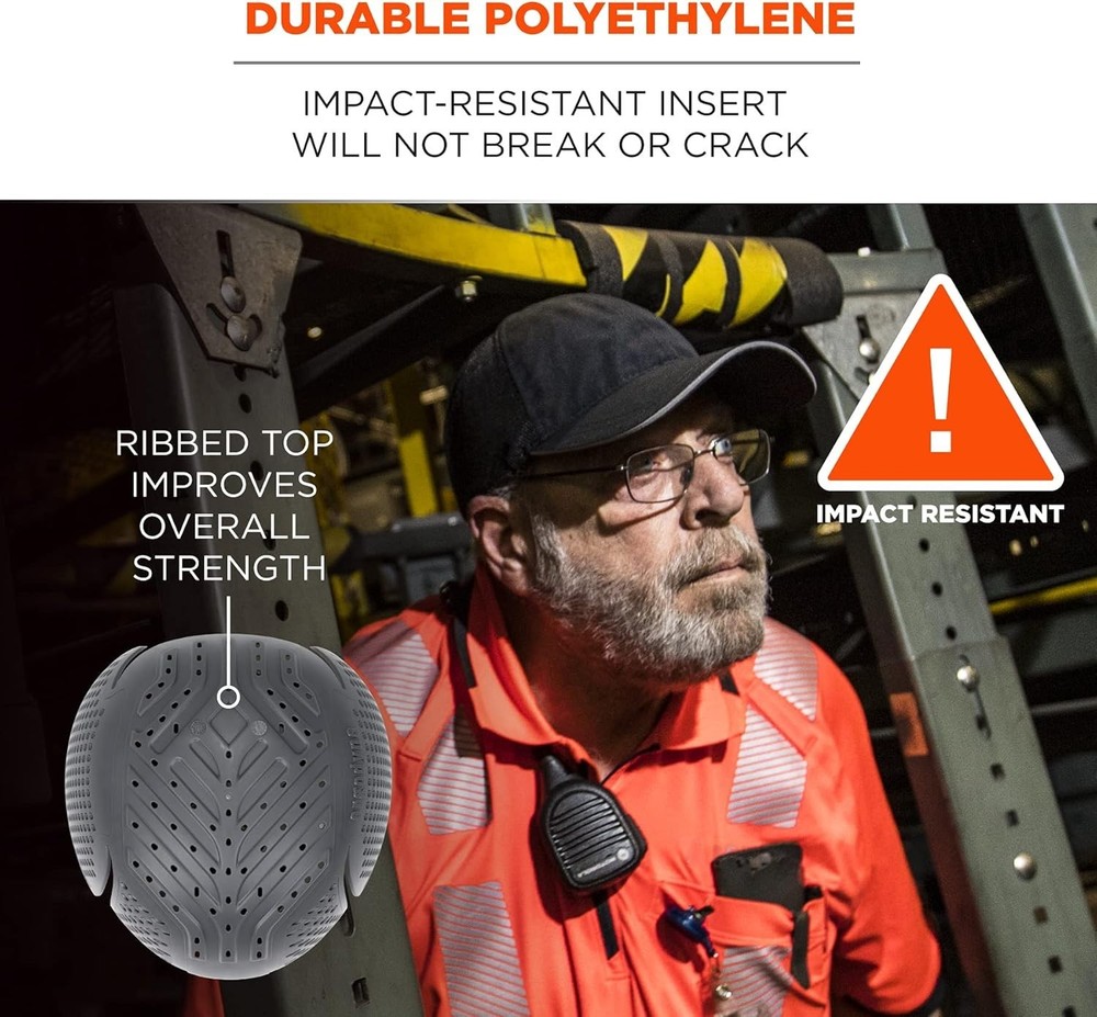 Ergodyne Skullerz Universal Bump Cap Insert Extra Venting Fits Into Baseball Hat