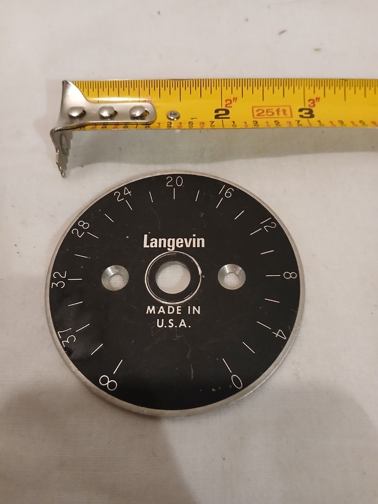 Langevin Escutcheon Dial Indicator Plate Volume Attenuator