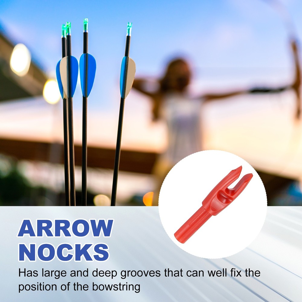 12 Pack Archery Arrows Nocks 4.2mm Plastic Insert Arrow Nock Multicolor