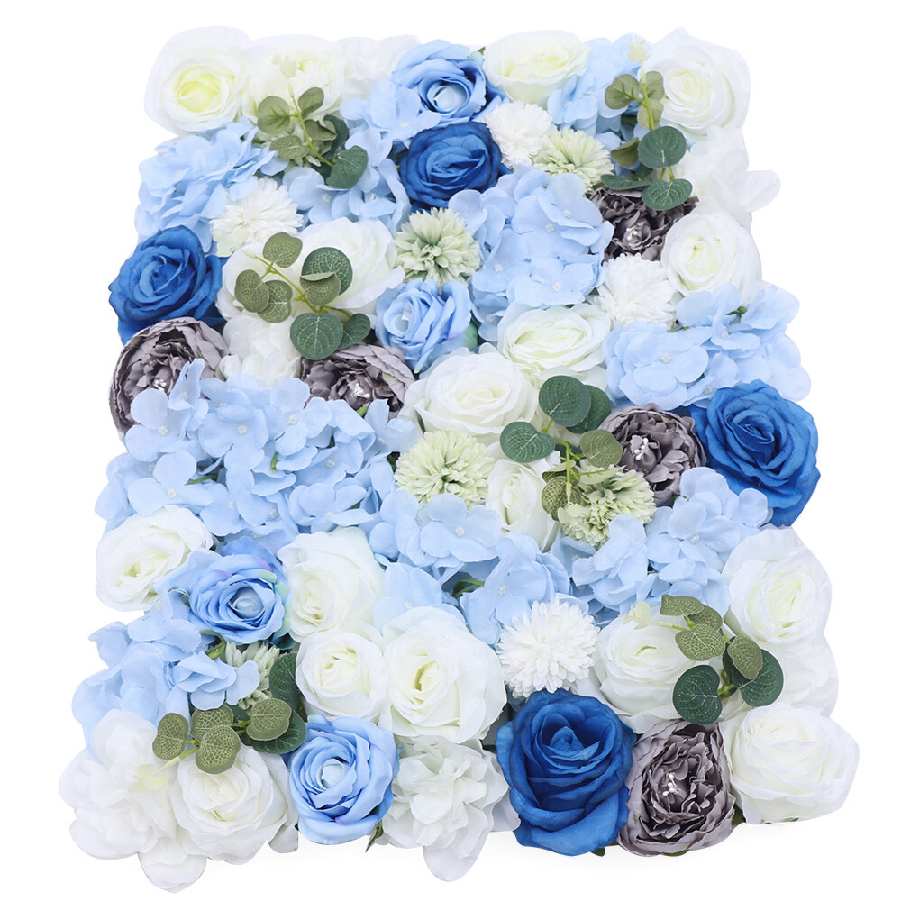 6Pcs Artificial Flower Wall Panel Floral Panel Background Wedding Birthday Decor