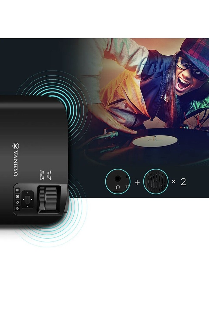 Vankyo - Leisure 510 HD 720P Projector - BLACK