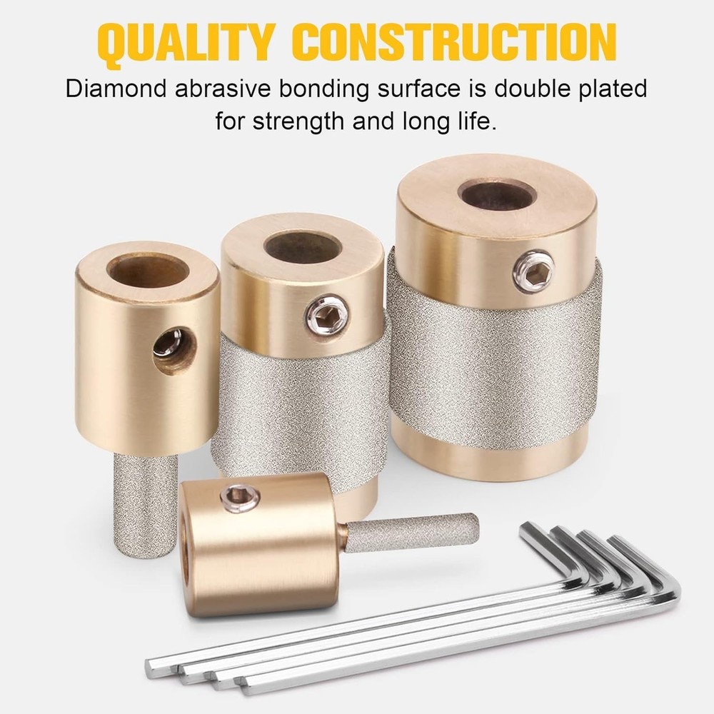 Durable Chrome-Plated Diamond Drill Bits Set - Perfect for DIY Glass Projects