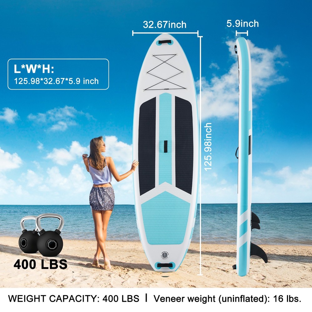 10'5" Inflatable Stand Up Paddle Board SUP w/ Accessories
