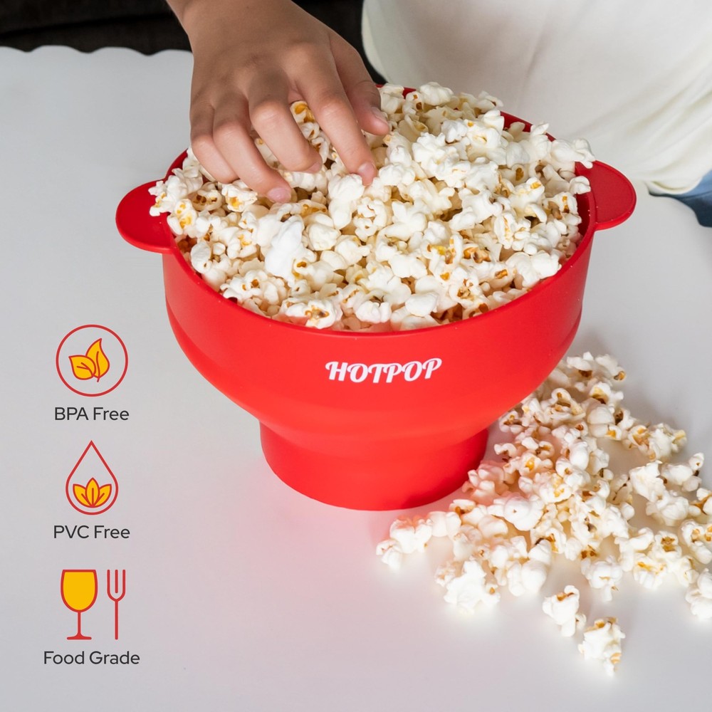 The Orginal Silicone Popcorn Maker - Microwave Popcorn Popper with Handles - ...