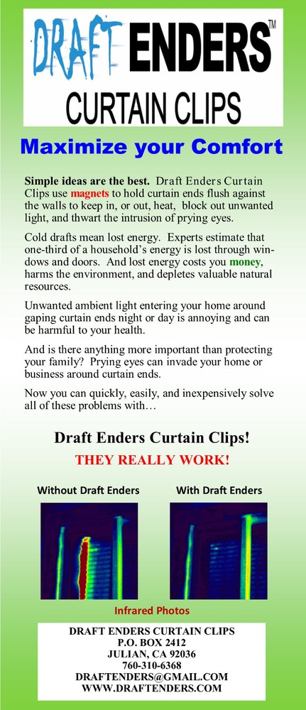 Draft Enders Curtain Clips