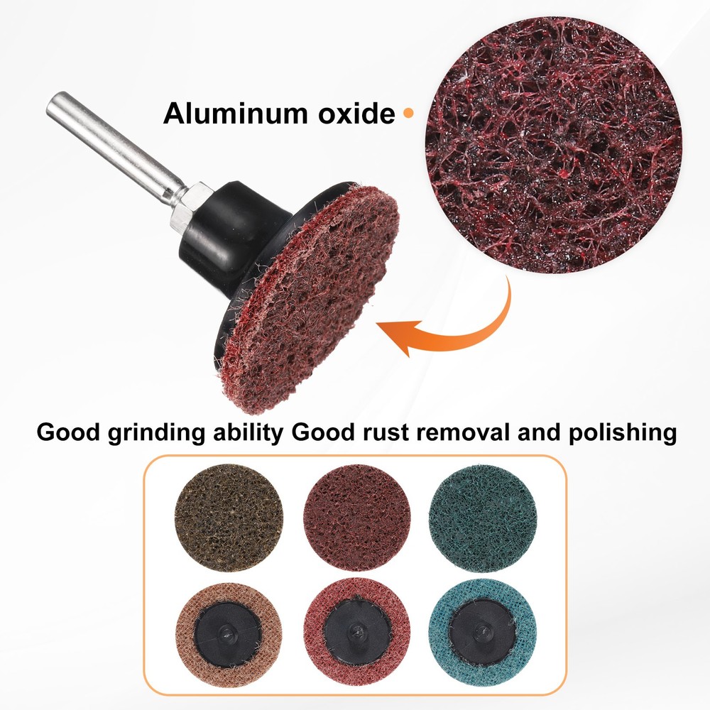 27pcs Quick Change Discs Set 2" Roll Lock Sanding Discs Coarse/Medium/Fine Grits