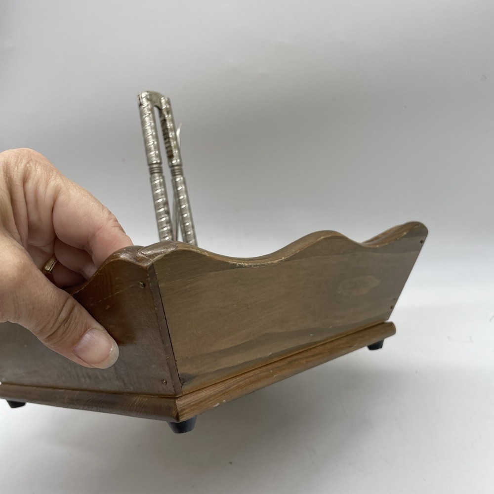 Vintage Nut Tray with Nutcracker Holder & Partial Nutcracker Set (2 Pieces)