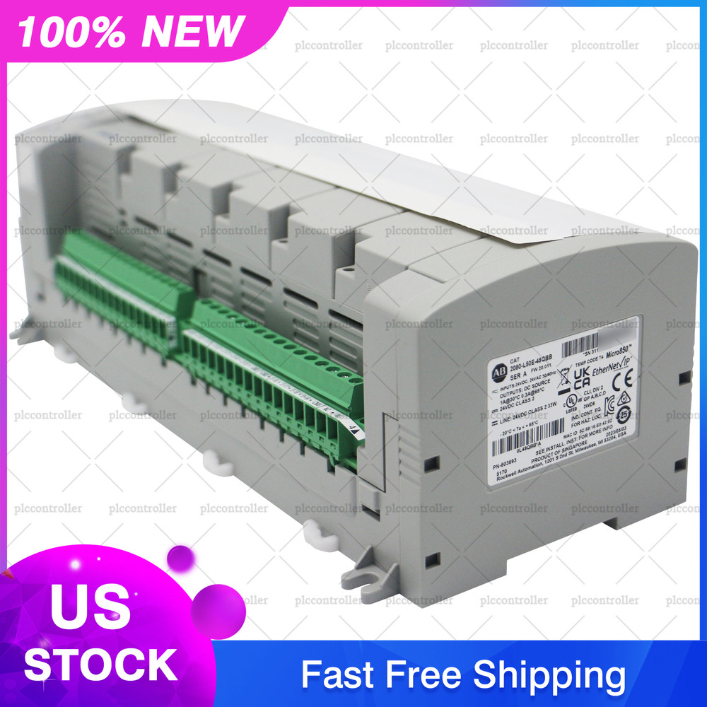 New Allen Bradley 2080-L50E-48QBB Micro850 48 I/O EtherNet/IP Controller