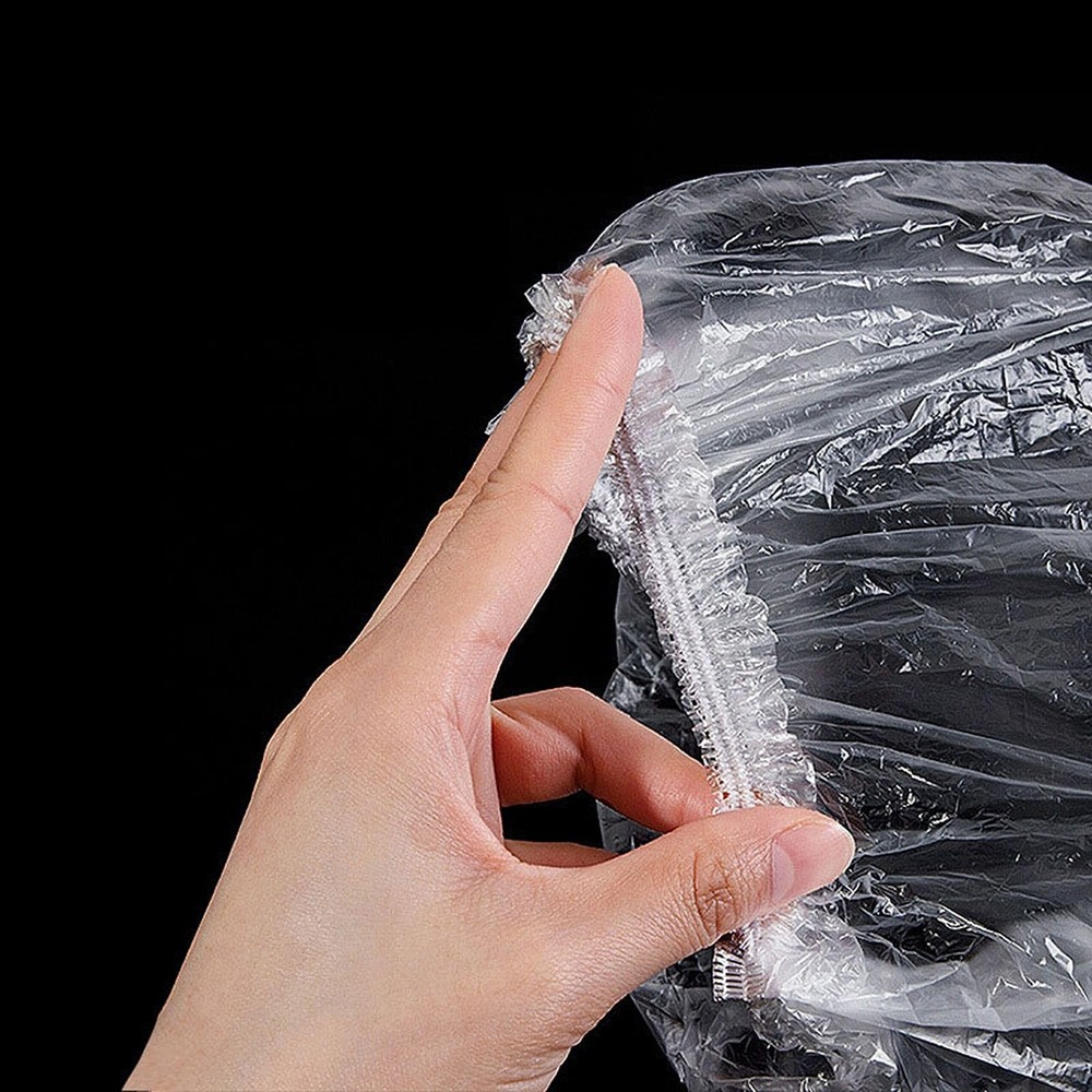 200 PCS Disposable Shower Caps – Large, Thickened & Extra clear