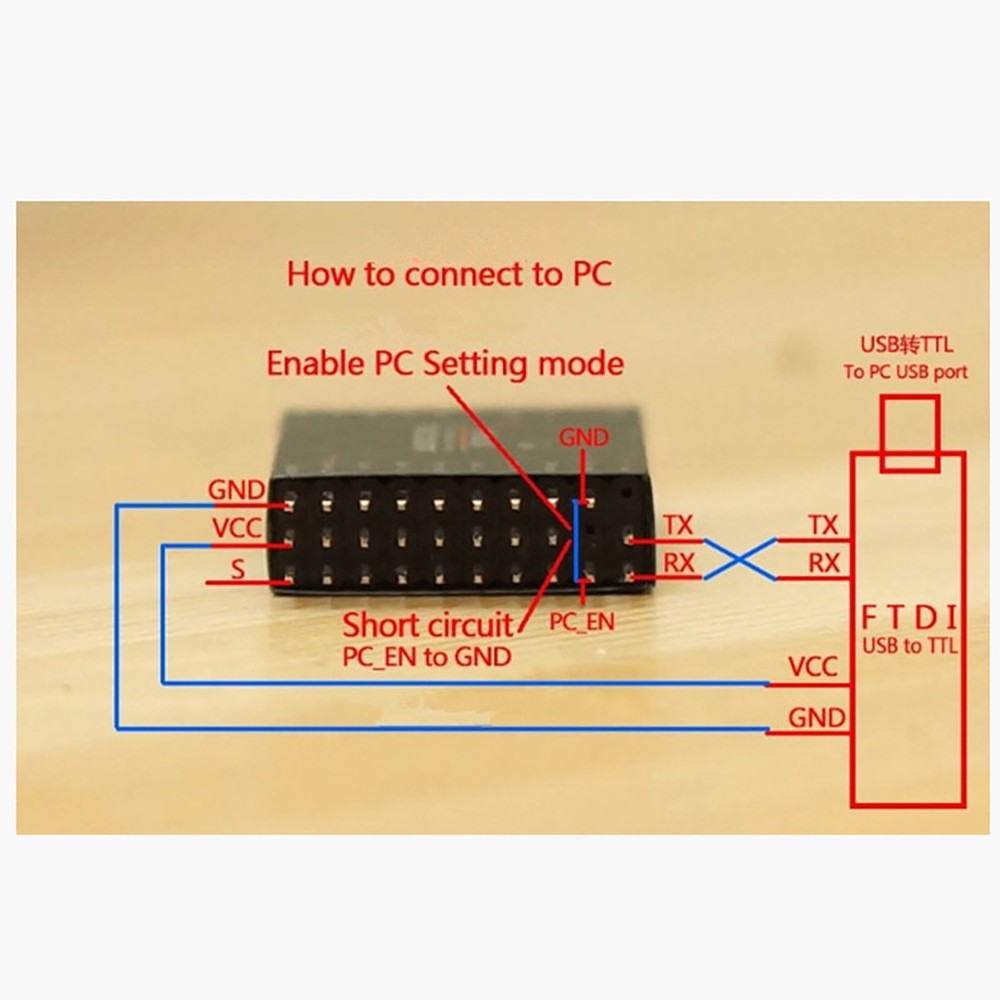 1 PC SBUS to PWM / PPM Decoder 16CH Supporting Computer Side Settings For Frsky