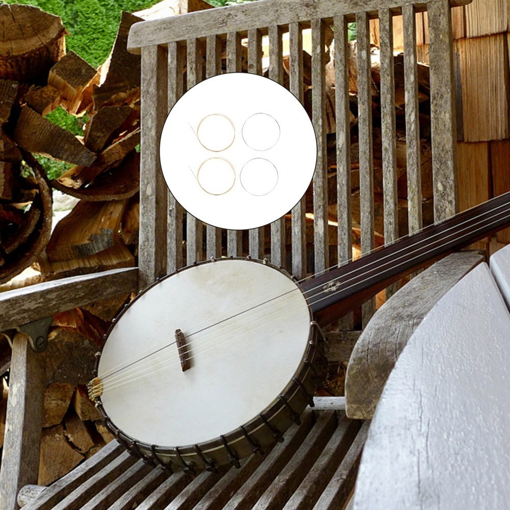 Professional Banjo Strings Four-string Sturdy Music Wire Replacement Parts