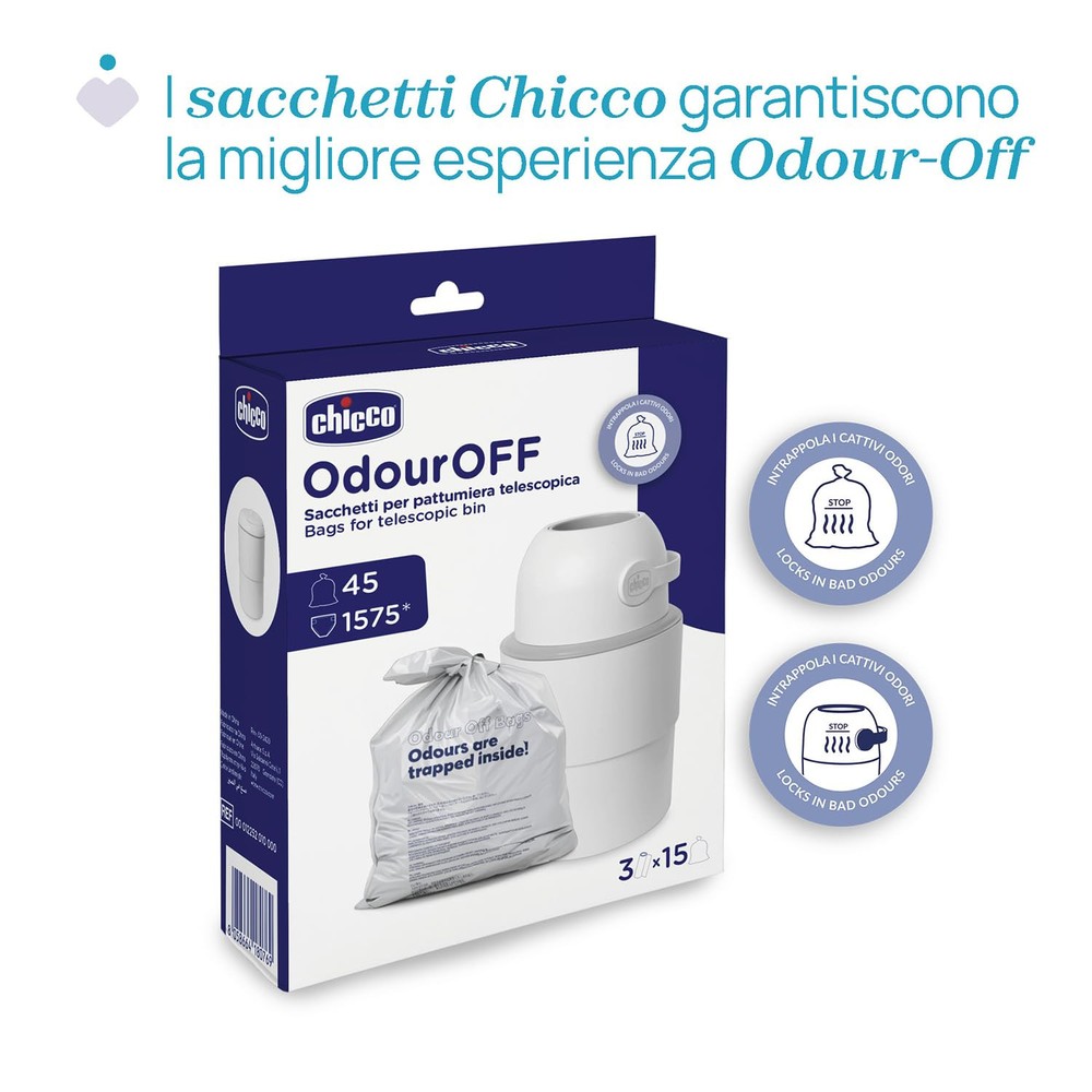 Chicco Telescopic Diaper Eater Odor Control Compact, Pan Disposal...