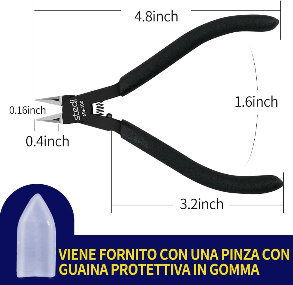 4.7-Inch Model Nipper, with Sharp Thin Blade and Blade Case Plastic Model Tools,