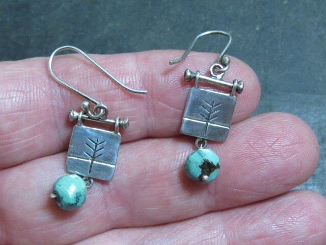 southwestern turquoise earrings sterling