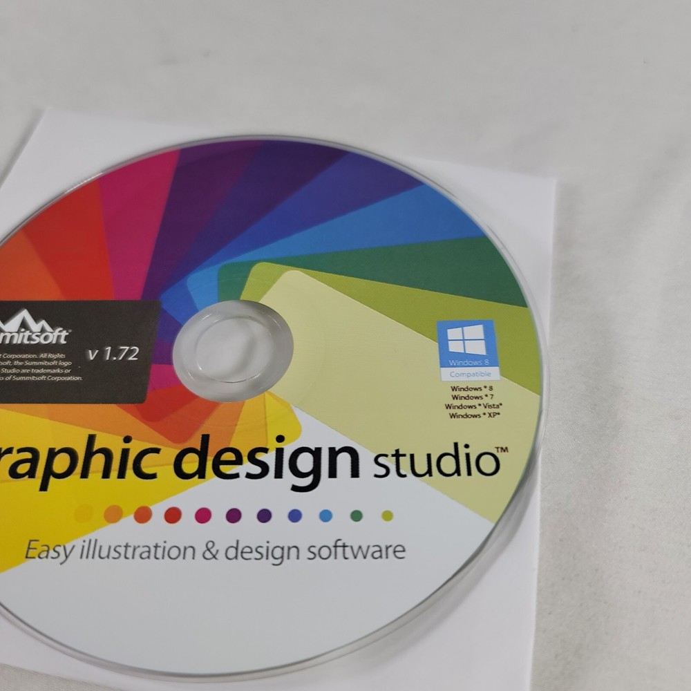 Summitsoft V 1.72 Graphic Designer Studio 2015 Disc Only - With Product Key