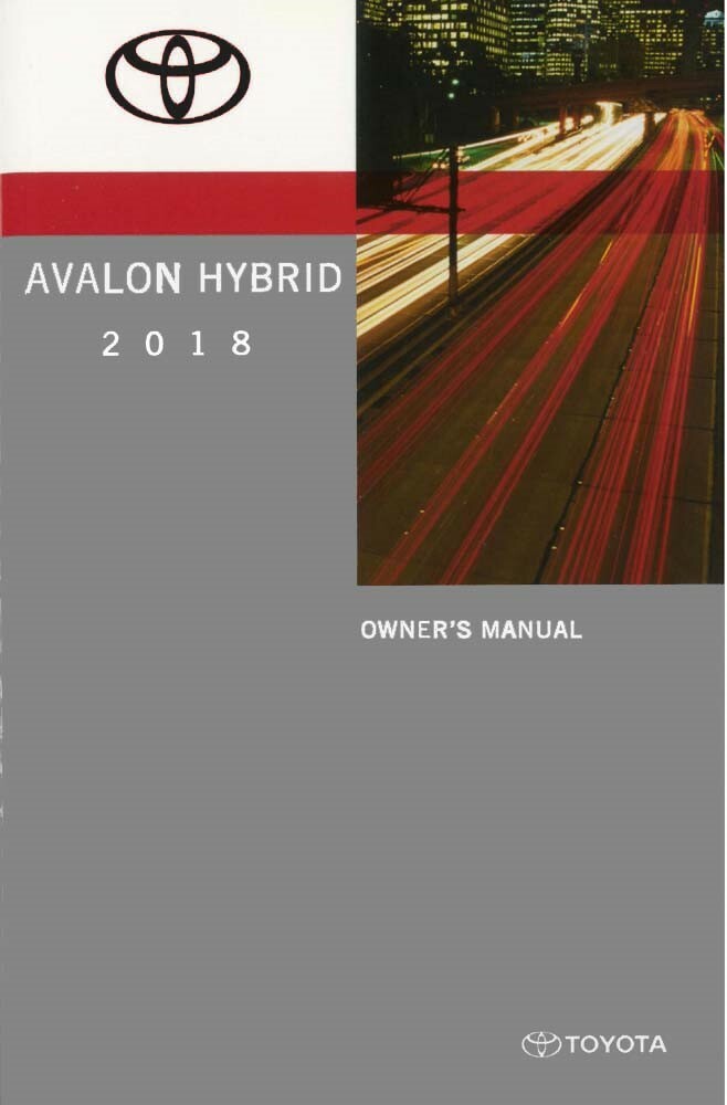 2018 Toyota Avalon Owner's Manual