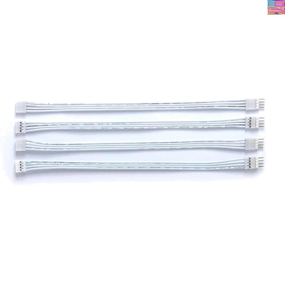 Extension Cable for Philips Hue Gradient Lightstrip 6in, 4 Pack, White