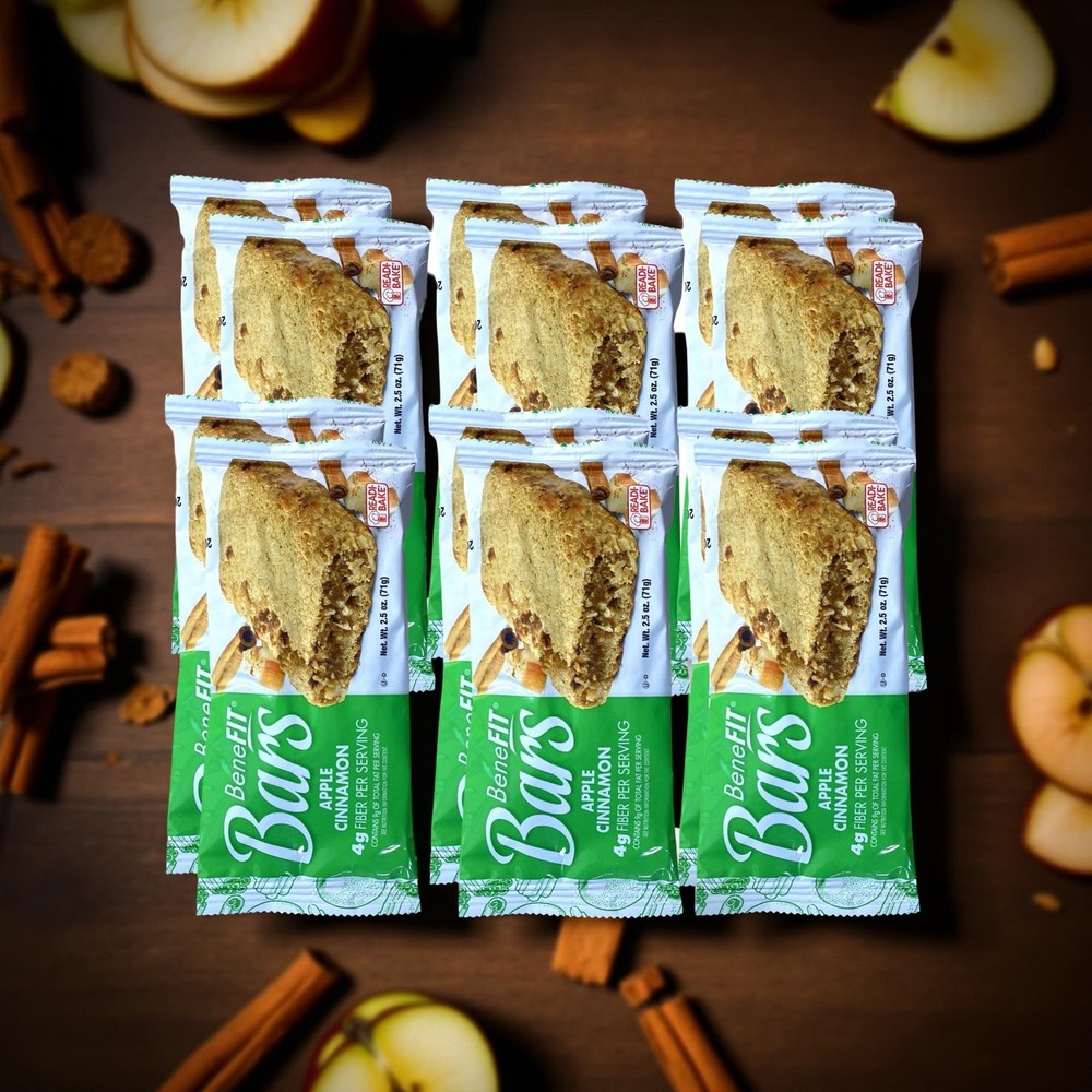 Apple Cinnamon BeneFit Bars by Readi-Bake, 2.5 Oz, 12 Bars