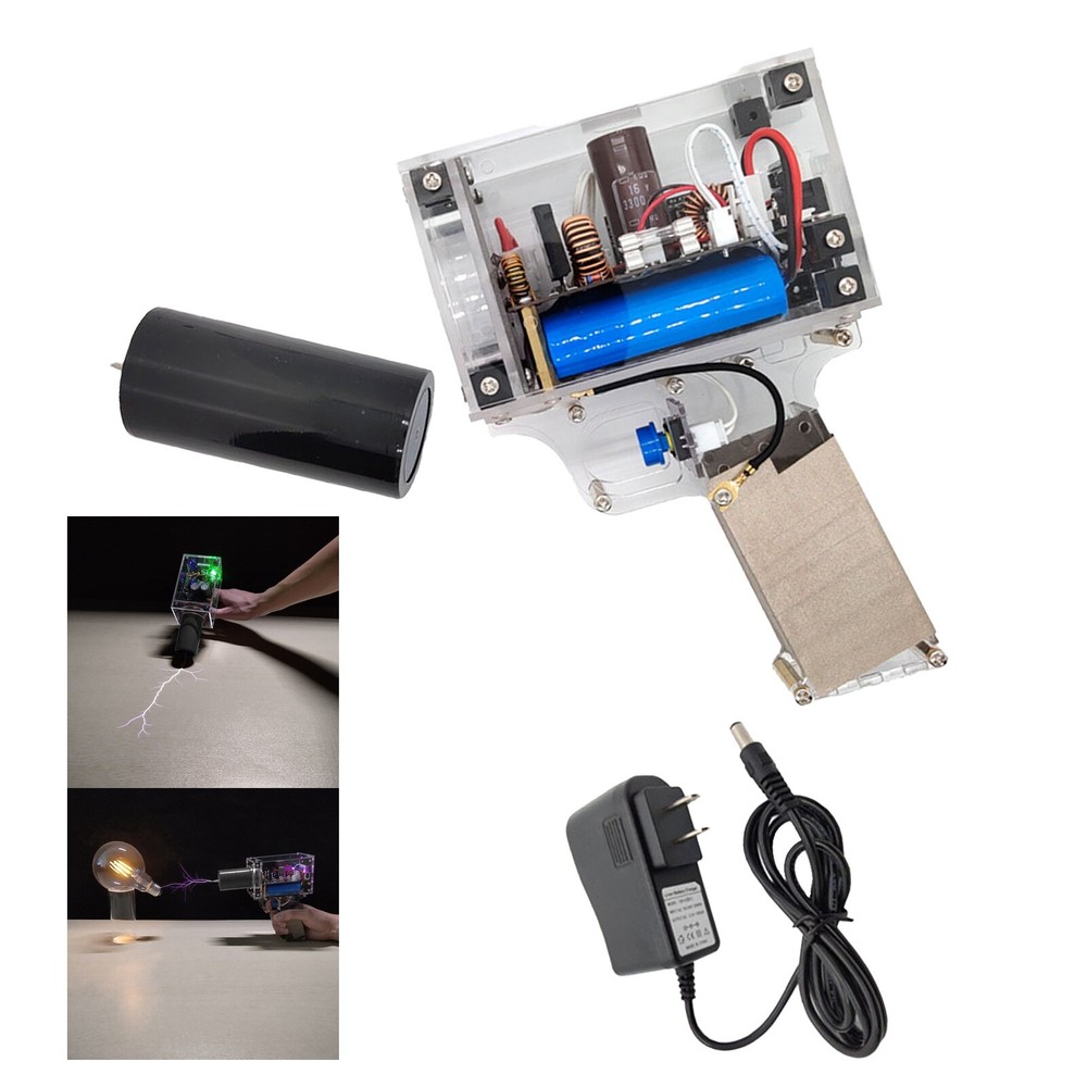 Electromagnetic Pulse Generator Trigger Handheld Tesla Coil Artificial Lightning