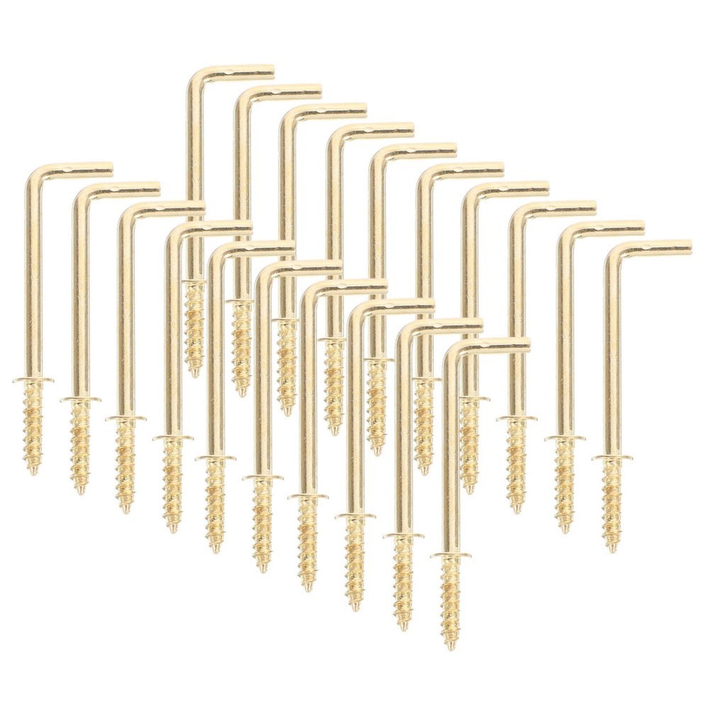 30 Pcs Right Angle Hook Heavy Duty Nails for Mirror Shaped Screw-in Hooks Kit