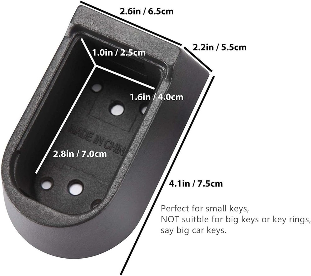Wall Mounted Key Lock Box Weather Resistant with Push Button Code Black Safe