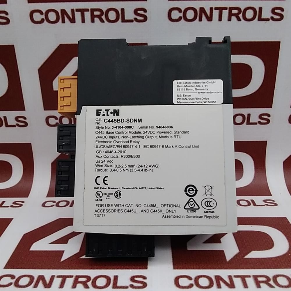 C445BD-SDNM | Eaton | C445 Base Control Module, 24VDC, Used