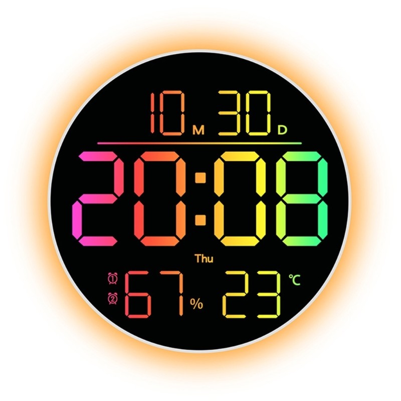 Contemporary Wall Clock Oversized Font Feature