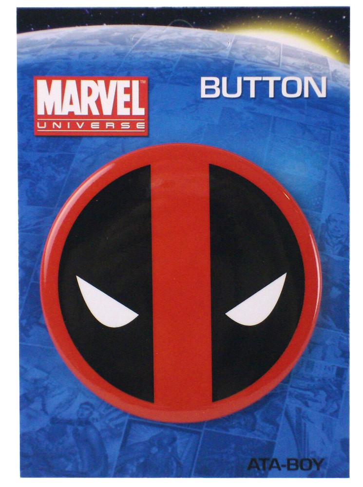 Marvel Comics Deadpool Logo Pin 3-Inch Marvel Pin Back Button X-Men X-Force New