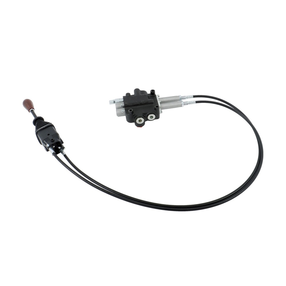 2 Spool Remote Control Valve 80 LPM Hydraulic Kit w/Joystick 4.9 ft Cables